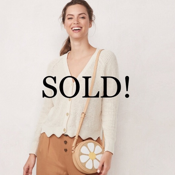 LC Lauren Conrad Sweaters - SOLD!  Cream Buttoned Sweater Cardigan